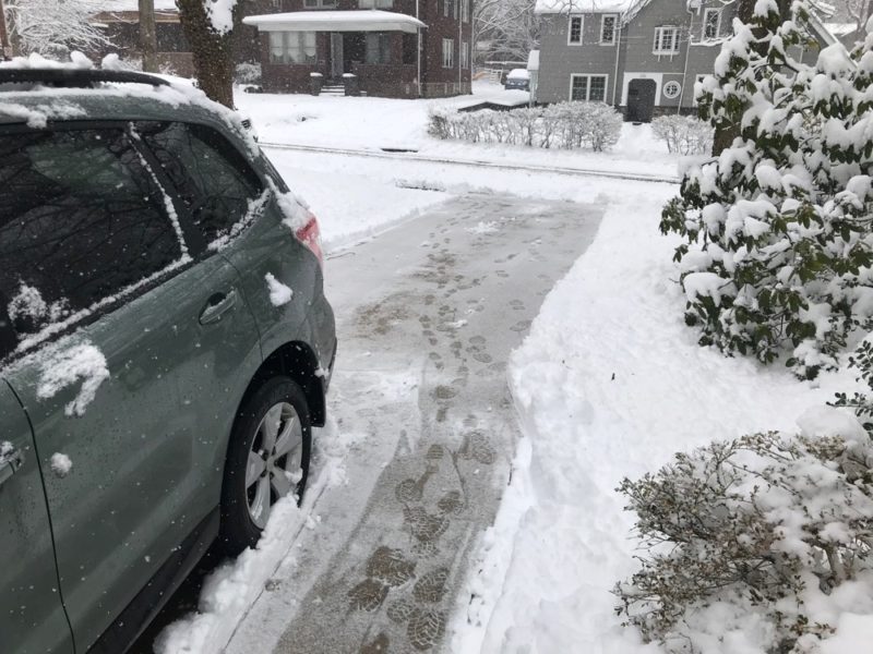 cleared driveway