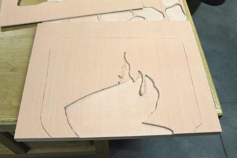Waste wood as a stencil