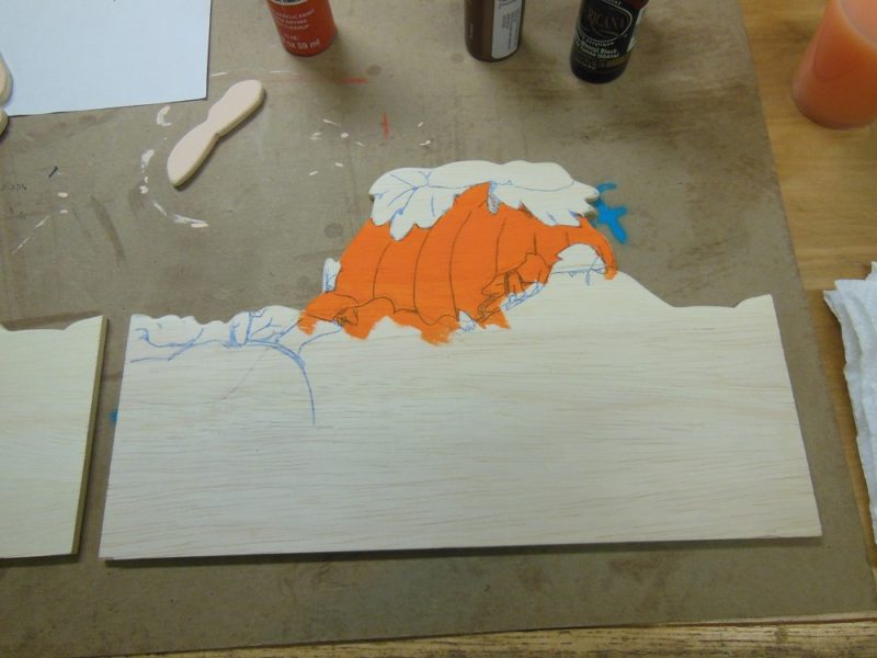 Adding color to layered wall art