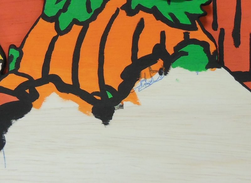 Painting the black lines