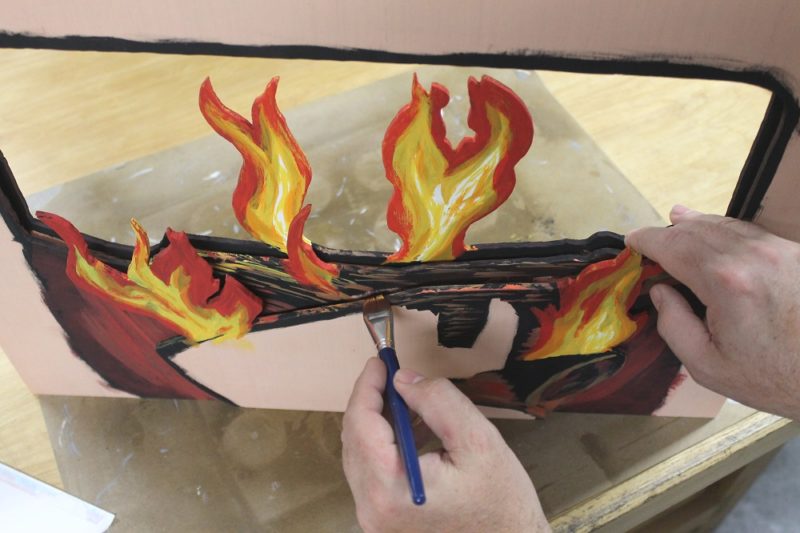 Painting the log edges