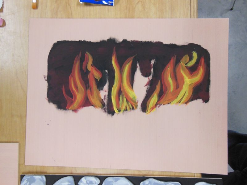 Finished background for layered wall art