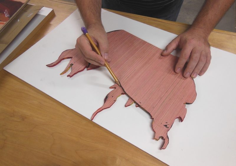 Marking layer overhang