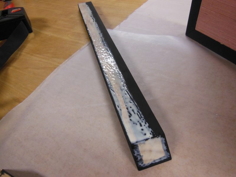 Glue applied