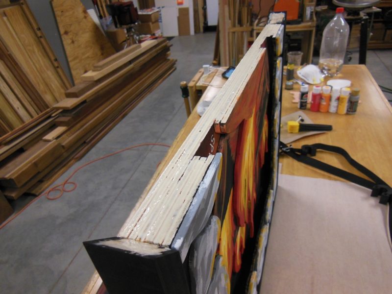 Applying glue to bottom