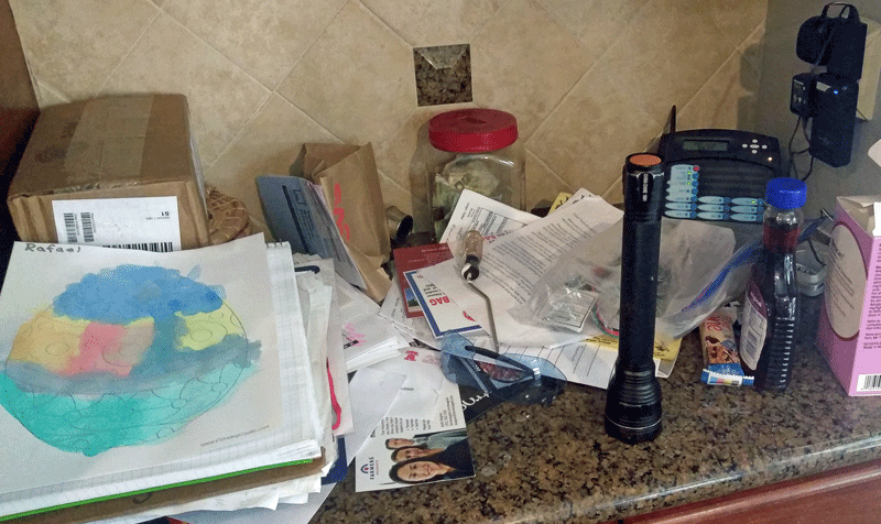 Before DIY Mail Organizer