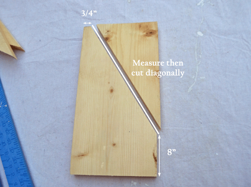 DIY display shelf cuts