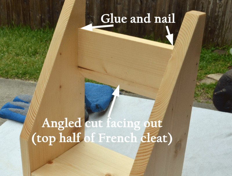 DIY display shelf French cleat