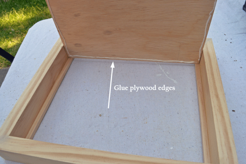 DIY tray glue edges