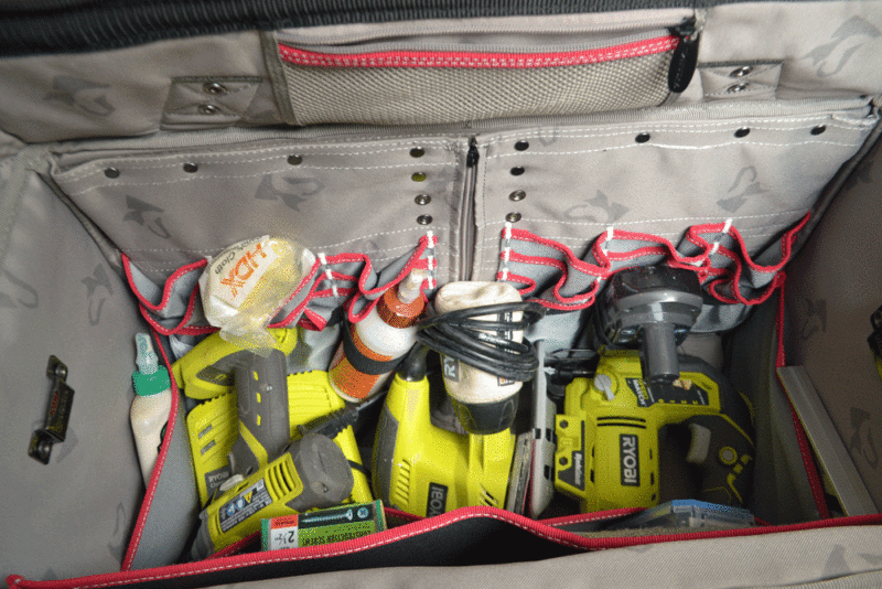 husky rolling tote review elastics