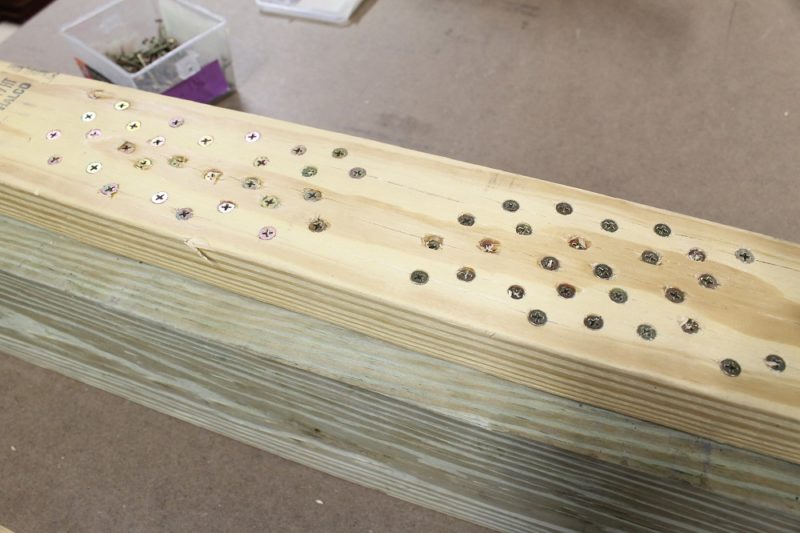 Sunk screws