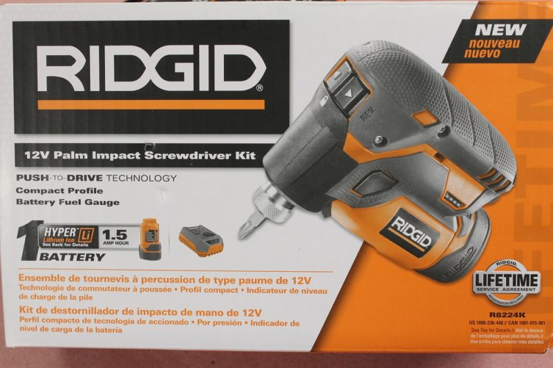 RIDGID R8224K 12V palm impact driver
