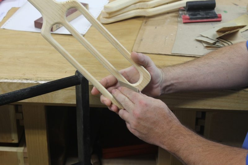 A little touch-up sanding