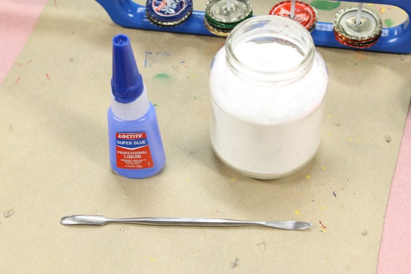 The super glue and baking soda trick