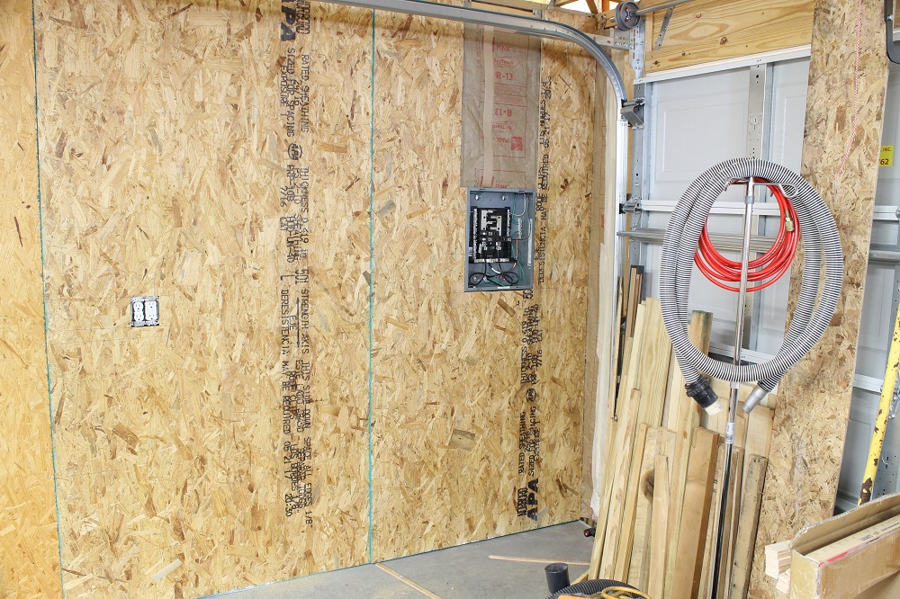 How To - Sheathing Garage Walls With Plywood and Insulate Them Too