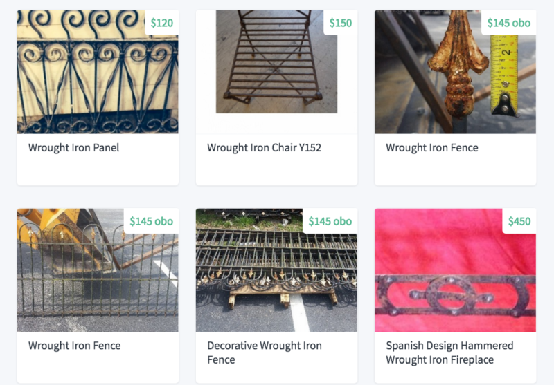 reclaimed building materials cast iron