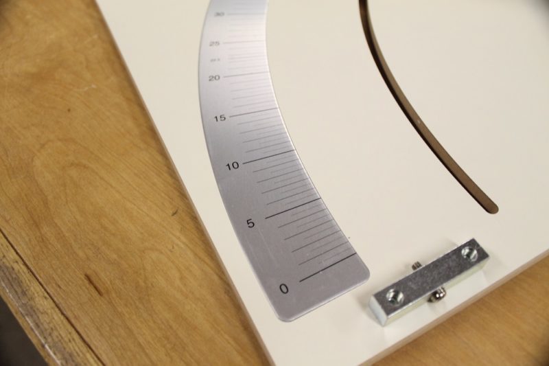 Large, easy to read protractor.