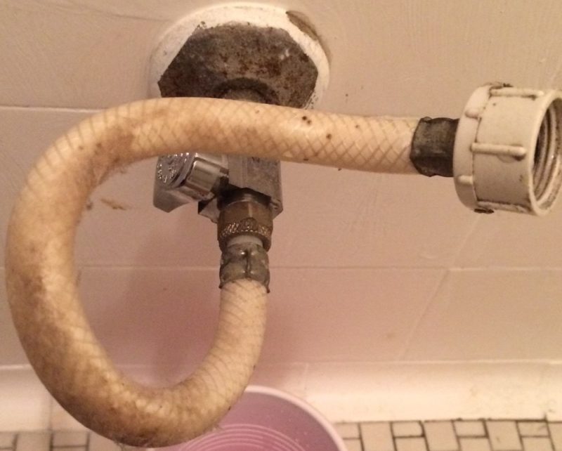 toilet supply line and angle stop