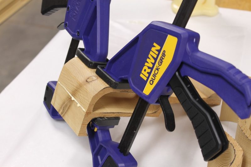 Gluing closed the kerf