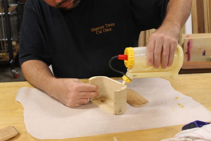 Applying glue