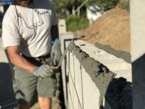 how to build a concrete block wall