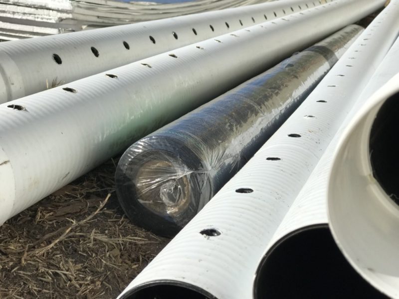 perforated drain pipe for block wall