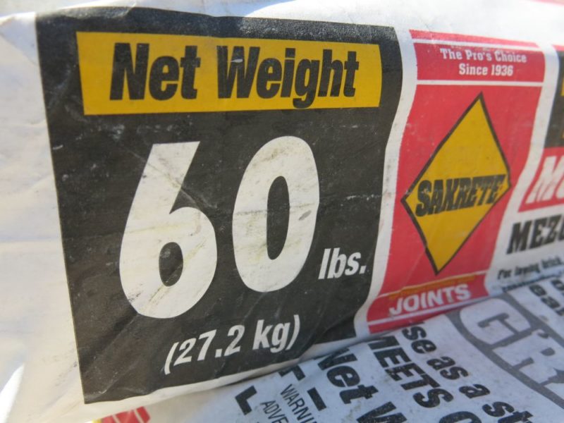 mortar bag size