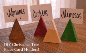 easy DIY christmas decoration label place card holders