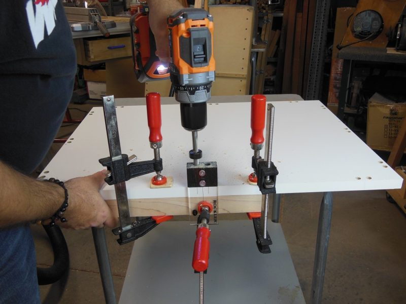 Drilling for dowels
