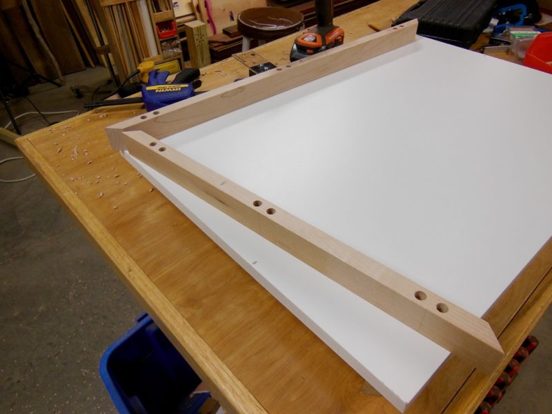 Drilled for 3/8" dowels