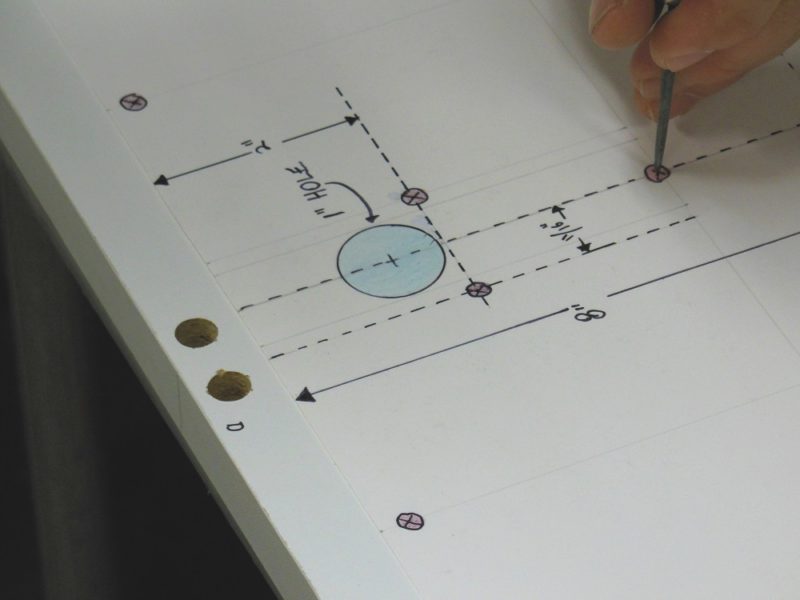 Transfer hole locations