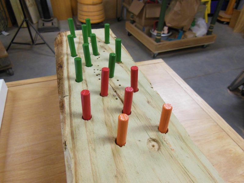 Playfield pegs