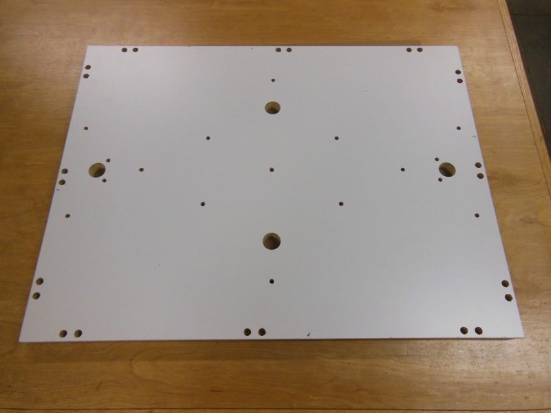 1" holes drilled