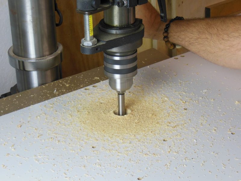 Drilling the goal holes