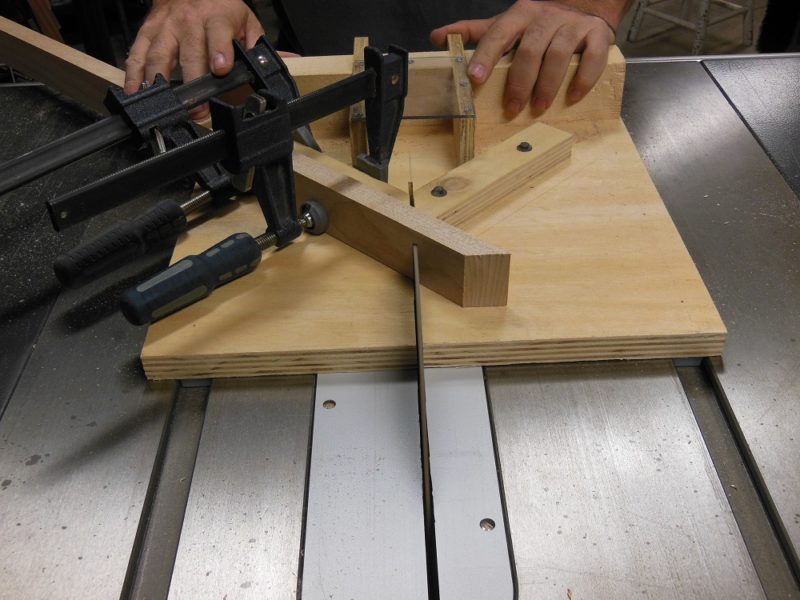 Cutting the corner blocks