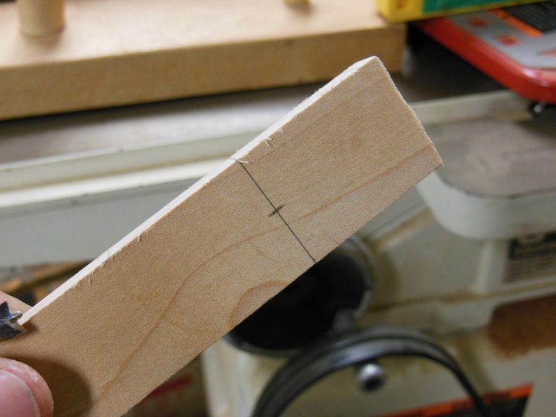 Marked to drill the bottom