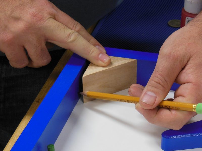 Marking for corner blocks