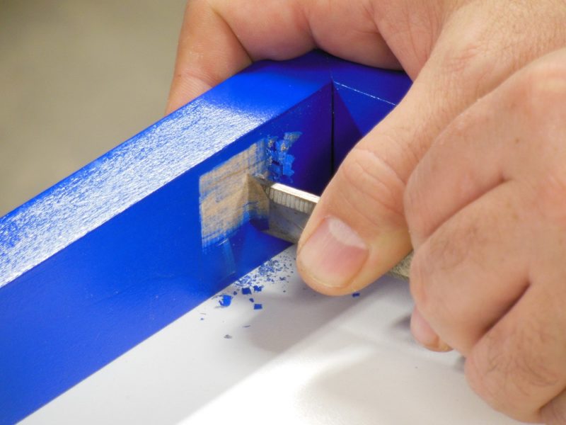 Scraping paint