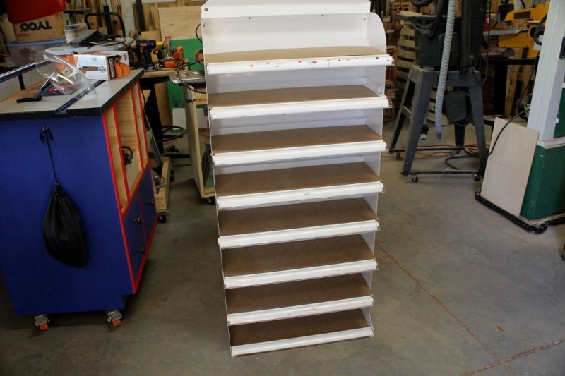 Cut hardboard shelf liners