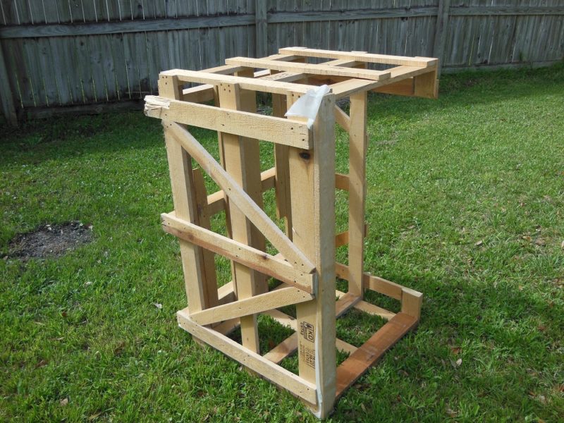 Scrap bin frame