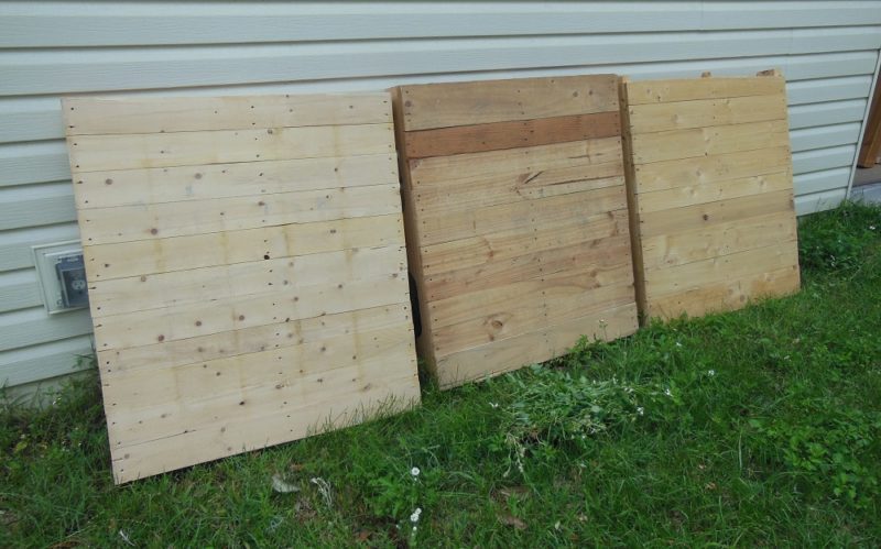 Solid deck slatted pallets