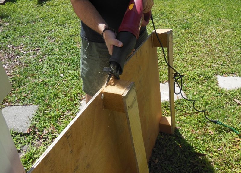 Cutting the blocks away