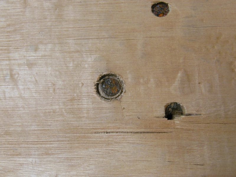 Drilling out the nail