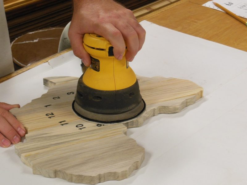 Sanding the face
