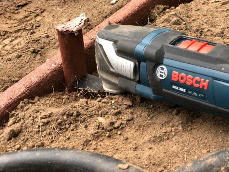 cutting stakes below grade