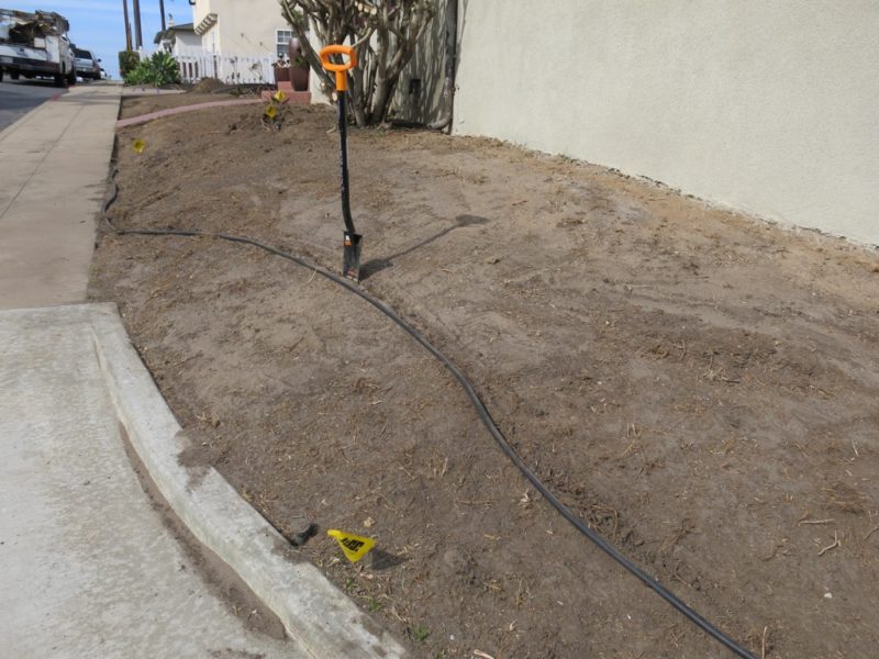 using a garden hose for curves