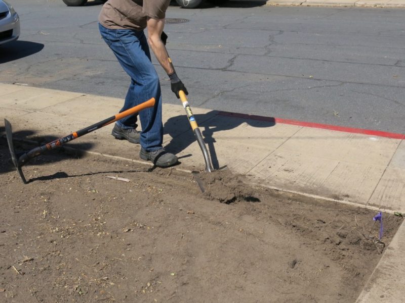 correcting soil grade around hardscape