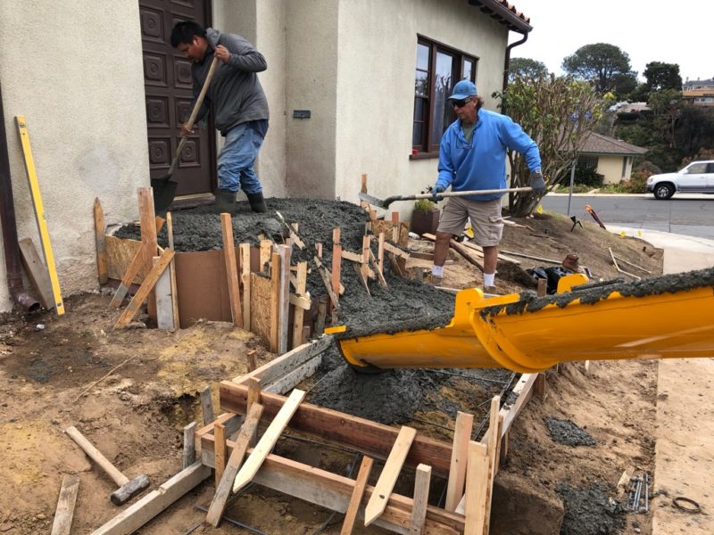 concrete pour