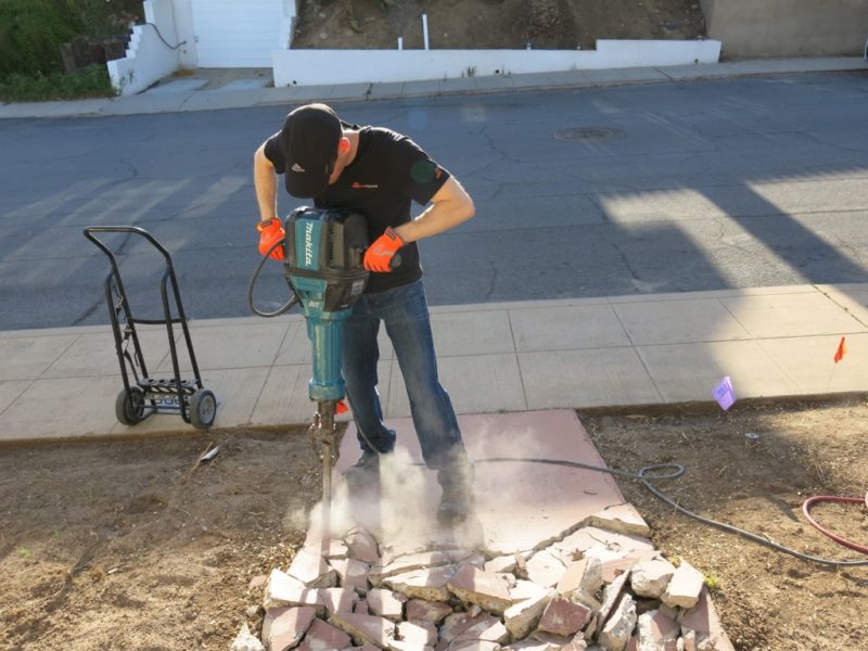 jackhammering