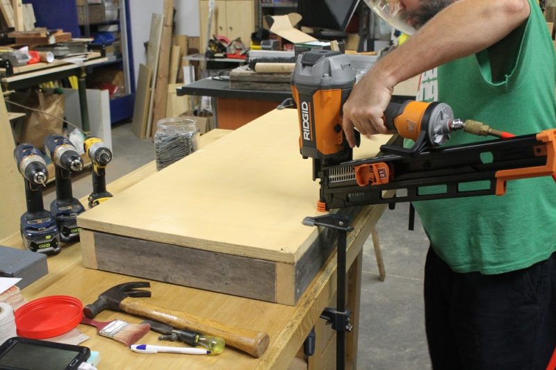 Attaching shelf to frame